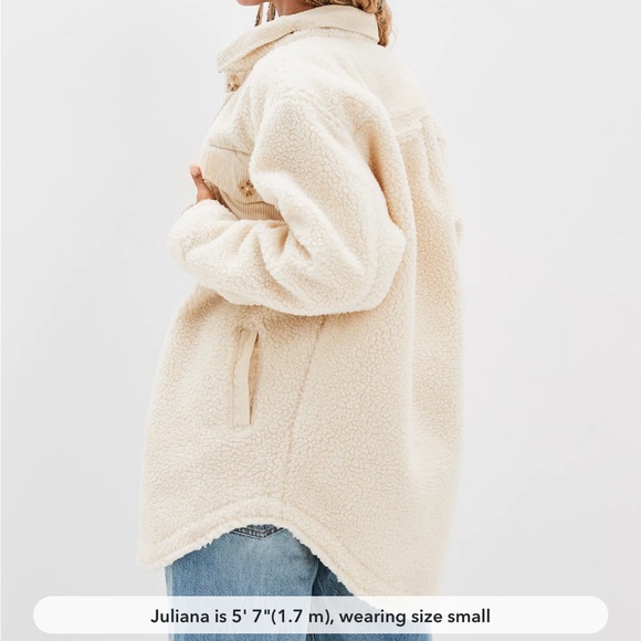 American Eagle Mid-Length Sherpa Jacket XS - Picture 5 of 5